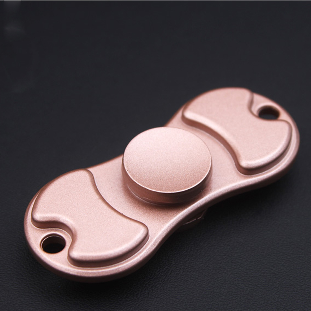 Dual Aluminum Fidget Spinner Stress Reducer Toy for ADHD and Autism Adult, Child (Rose Gold)''''